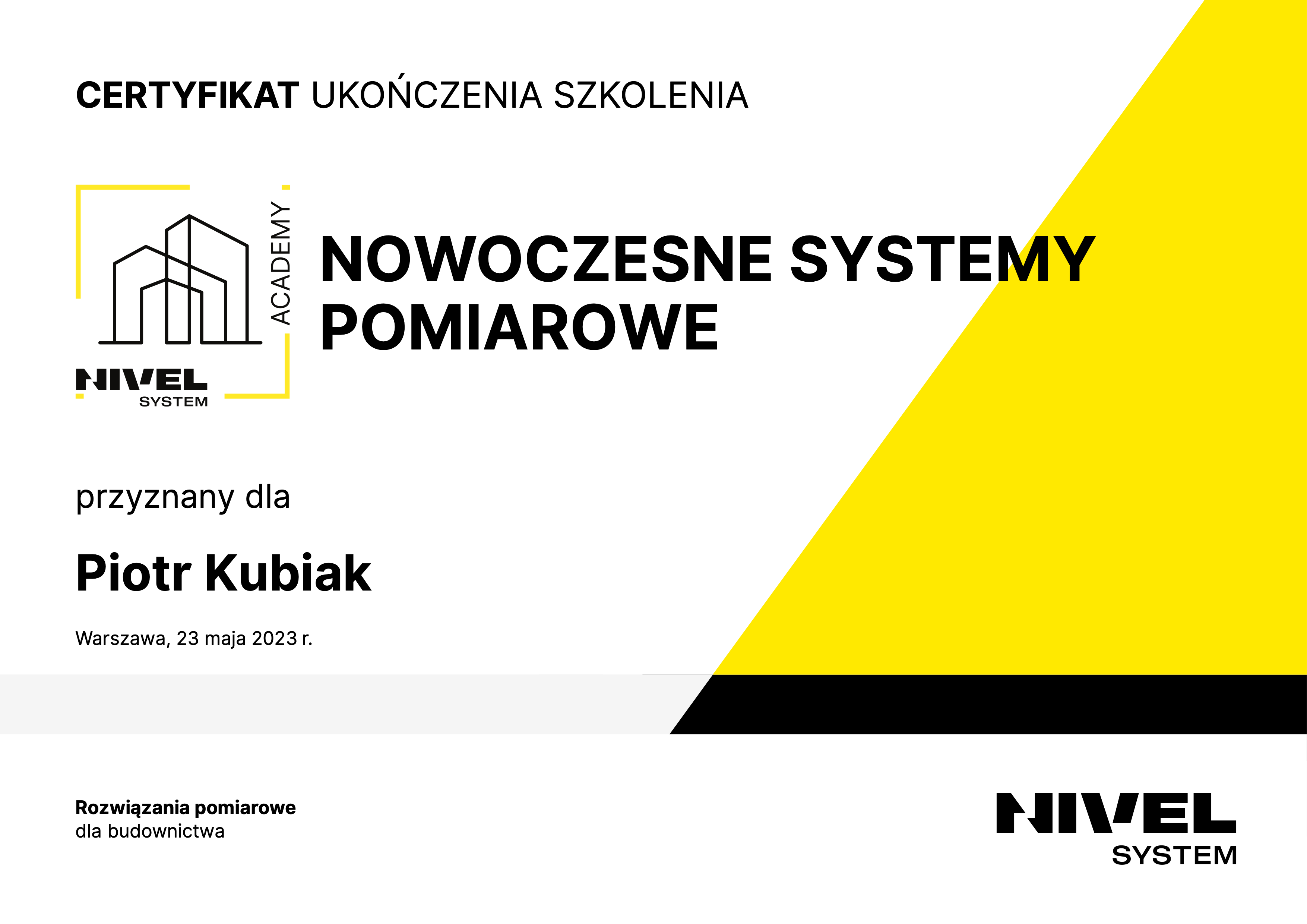 Nivel System Academy - Nowoczesne Systemy Pomiarowe 2023